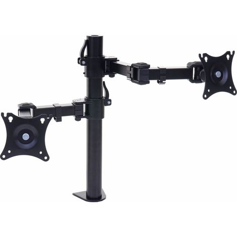 Staffa supporto schermo tv monitor orientabile HHG-762 10''-27'' vesa 75x75mm/100x100mm 2 braccia