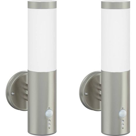 Applique Murale Extérieure 2 pcs Argenté 15 x 7,5 x 33 cm