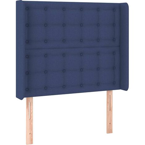 Maison Exclusive - Cabecero con orejas de tela azul 103x16x118/12 (1/5)