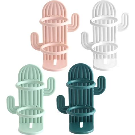 Zahnbürstenhalter Wandhalterung fürs Badezimmer Zahnbürstenaufbewahrung Kaktus Design 4 x 7,6 x 9,9 cm Verschiedene Farben (1/5)