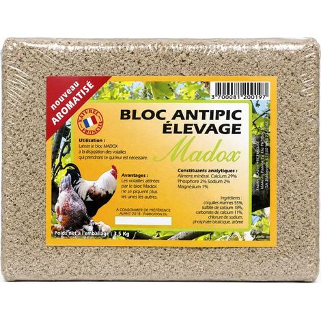 Bloc minéral pour volailles 3,5 kg - PERRIN MADOX