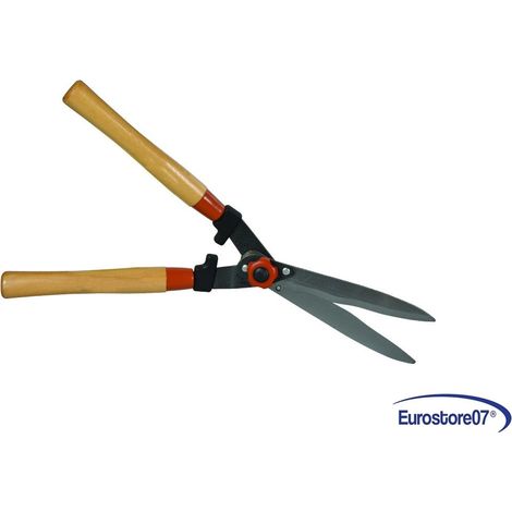 forbice tagliasiepi - lame dritte da cm 25 manico in legno antiscivolo (1/4)