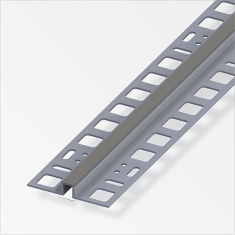 alfer Dehnfugenprofil 1 m, 8 x 8 x 21 mm PVC (Kunststoff) glatt betongrau Profil (1/2)
