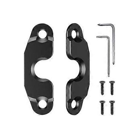 Reparatursatz für Sonnenblendenclips, Aluminiumlegierung, schwarz eloxiert, Ersatzteil für JK 2018 JL 2018