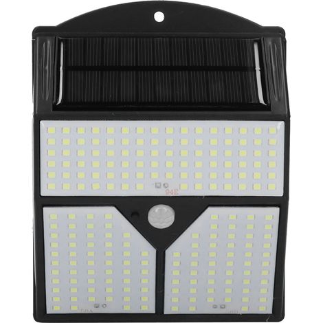 Lumière solaire LED avec détecteur de mouvement pour mur, auvent, porche, équipement industriel - Éclairage extérieur automatique (1/5)