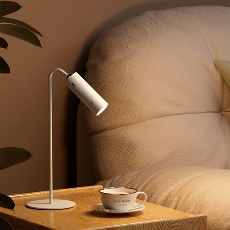 EMKE 5-in-1 Schreibtischlampe Magnetische Tischlampe Weiß 33x12x12 cm Touch-Schalter 3 Farbtemperaturen Type-C 1W Ladeanschluss Studie