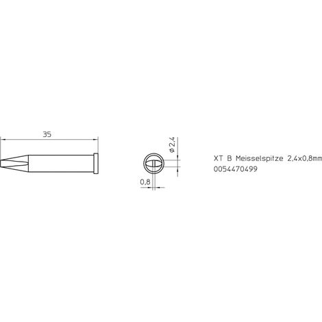 Weller XT-B Lötspitze Meißelform Spitzen-Größe 2.4 mm Inhalt 1 St.