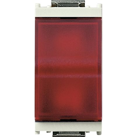 Spia Prismatica Diffusore Rosso Bianco VIMAR 16433.R.B