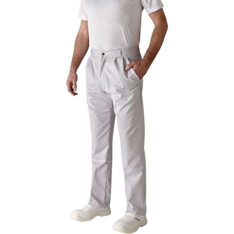 Pantalon de cuisine mixte rayé Robur Alize Gris 40