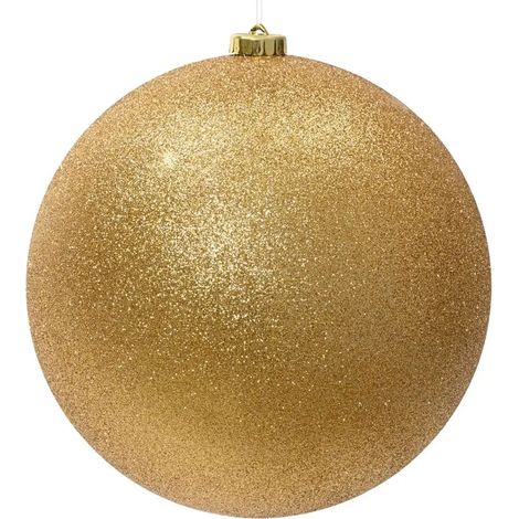 Sfera natalizia in polistirolo oro glitterato Ø25 cm
