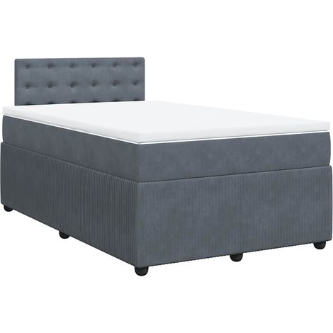 Maison Exclusive - Boxspringbett mit Matratze Dunkelgrau 120x200