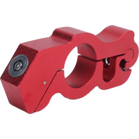 Antivol de klaxon de guidon de moto avec design de protection rouge, comprenant une rondelle d'étanchéité et une clé pour la sécurité des freins. (1/5)