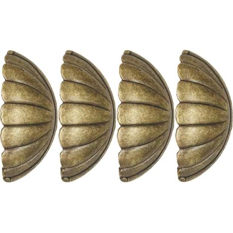 poignées coquille laiton rétro pour porte d’armoire et cuisine - poignées coquille laiton rétro pour porte d’armoire et cuisine (1/5)