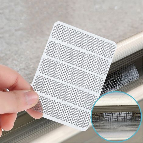 Rideau Moustiquaire - Résine Fibre De Verre Auto-adhésif - Pour Réparation Fentes Et Trous Sur Moustiquaires Portes Fenêtres Tentes Skimmers Piscine - 1 Pièce (1/5)