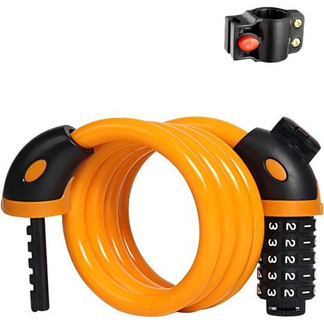 Lucchetto per bicicletta con catena – 120 cm – Adatto per biciclette, motociclette e monopattini elettrici – Blu (1/5)