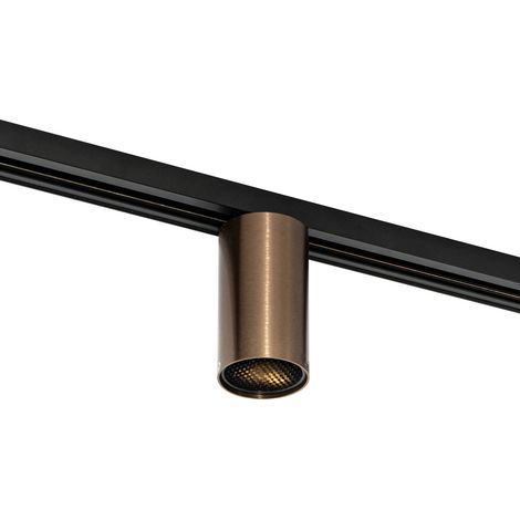 Modern Dark Bronze Spotlight for 1-Phase Track System GU10 35mm - Iconic Ruby Honey