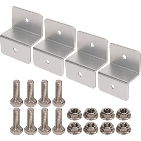 4 supports de montage en Z pour panneaux solaires, aluminium, kit installation pour camping-car bateau yacht véhicule (1/5)