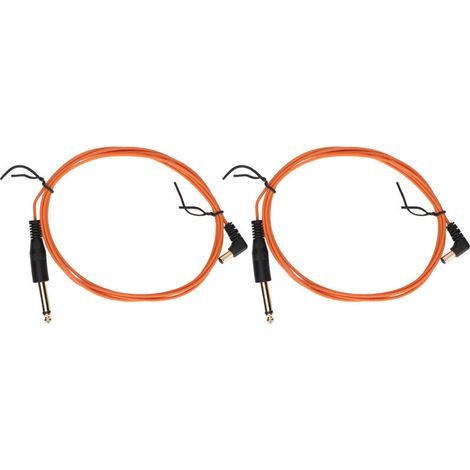 2 pièces câble de machine à tatouage 1,8 m, connecteur DC tête coudée, transmission stable, diamètre 2,2 mm, couleur orange (1/5)