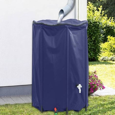 Serbatoio d'acqua pieghevole con rubinetto, 1000 L, in PVC (1/5)