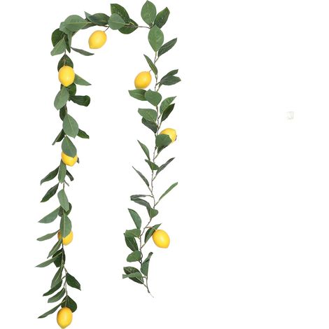 Fausse liane citron à feuillage vert feston suspendu déco intérieure 195 cm (1/4)