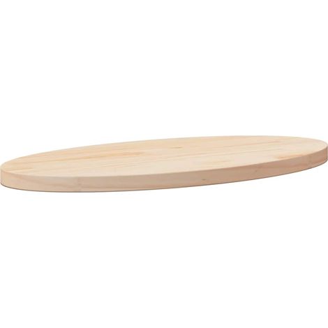 Tablero de mesa ovalado madera maciza de pino 60x30x2,5 cm vidaXL (1/5)