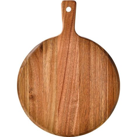 Planche à apéritif en hêtre - Planche à tapas - Planche de service ronde - Planche à pizza - Bois massif - Bol de salle à manger en bois naturel (1/5)