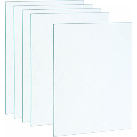 sourcing map Lot de 5 lentilles protection pour casque soudage 103,5 x 88,6 mm en polycarbonate,