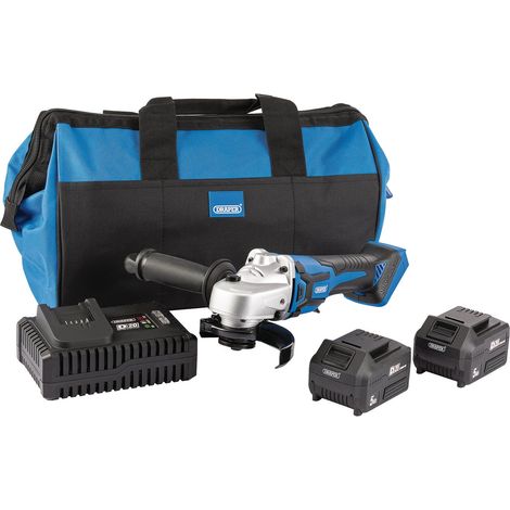 D20 20V 115mm Brushless Grinder Kit (+2 x 5Ah Batteries, Charger and Bag) (99730) (1/5)