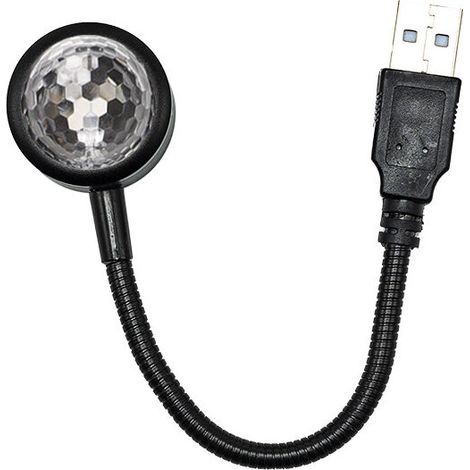 Lampe de Toit pour Voiture, Mini Lumière Voiture Intérieur Romantique LED avec Commande Vocale et 4 Couleurs 9 Modes de Fonctionneme (1/5)
