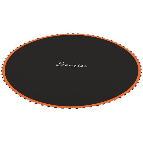 Tapis de saut de trampoline rond 323 cm en polypropylène orange compatible 12' avec 72 anneaux en V (1/5)