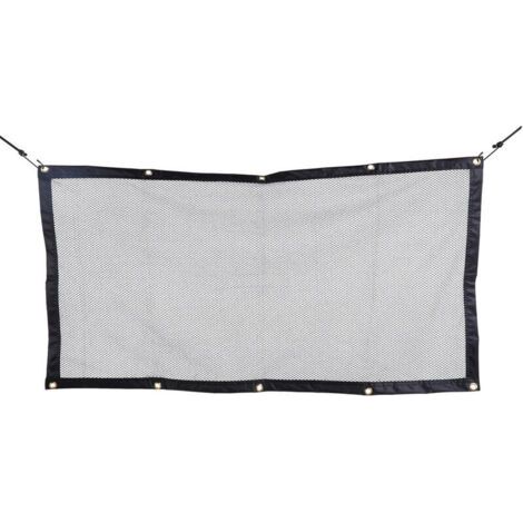 Filet pour Voiture pour Animaux Portable Filet de Protection Voiture Séparation pour Chien Chat Filet avec Crochets et Cordes Grille de Séparation Universelle pour Voiture 115cm×62cm (1/5)