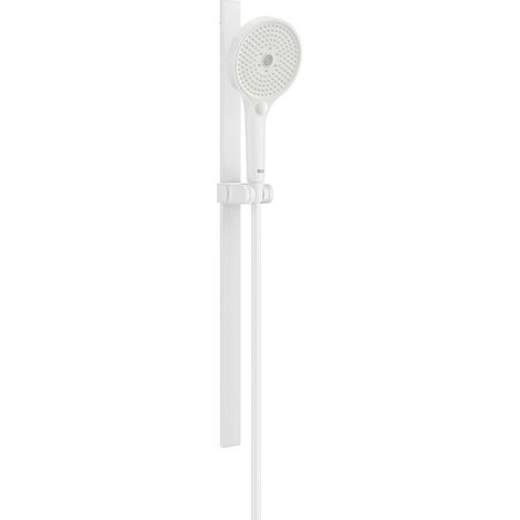 Plenum round 130/3 kit avec barre coulissante, douchette ø130, flexible blc mat