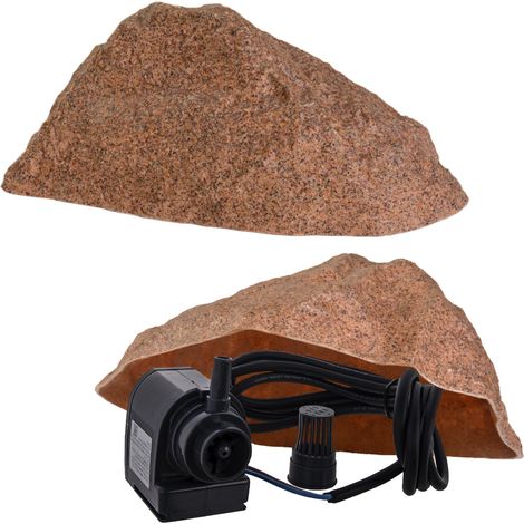 Gartendek Faux rocher cache regard jardin 39 cm rouge