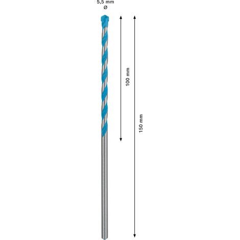 Foret Bosch cyl-9 multiconstruction précision 5.5 mm longueur 15 cm (1/5)