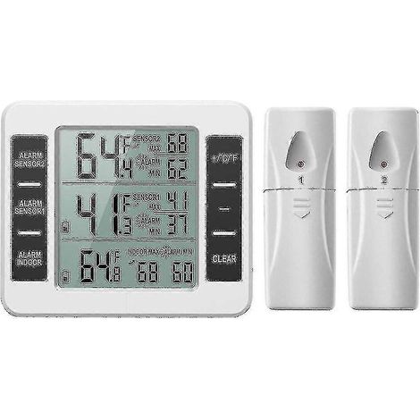 Thermomètre de réfrigérateur sans fil pour congélateur (version améliorée) (1/5)