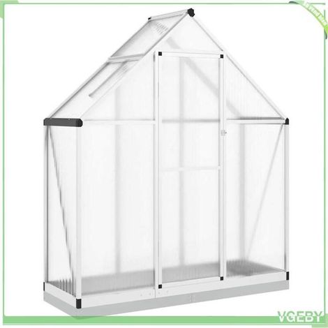 Serre de jardin - FAFEICY - 4005819 - Aluminium - PC 4 mm anti-UV - 169x58x202 cm - Porte battante (1/5)