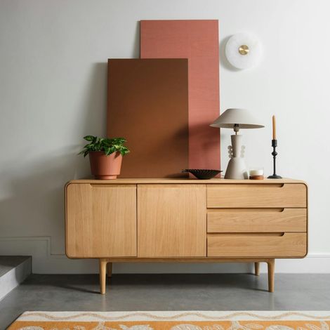Buffet moderne en chêne clair 2 portes DERBY (1/5)