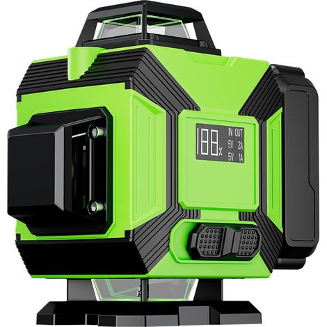 livelli laser a 360° – Livella laser multilinea – Batteria da 2400 mAh, 8 linee laser verdi orizzontali e verticali (1/3)