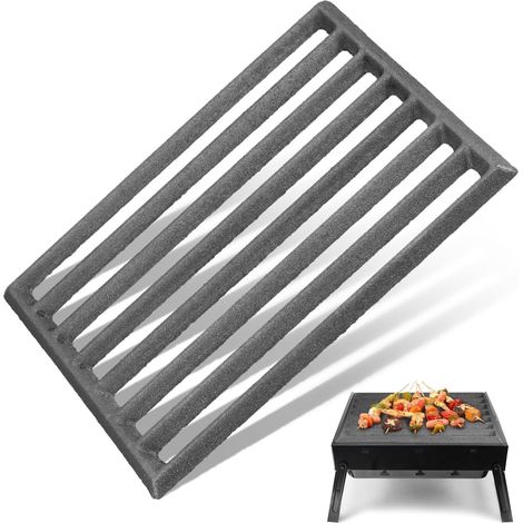 Cast Iron Metal Fire Grate with High Hardness for Wood Burning Stove Firewood Grill Square Grill 8.5" x 6.3" Heat Resistant (1/5)