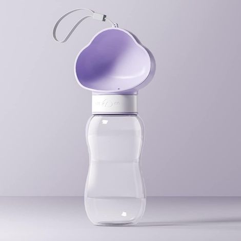 1 Distributeur d'eau portable, interrupteur rotatif, bol alimentaire intégré, design étanche, pour chien et chat en voyage