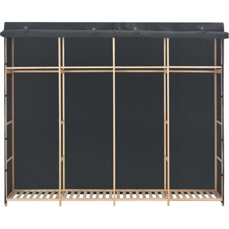 Garde-robe,Armoire Gris 200 x 40 x 170 cm Tissu CFW53880 (1/5)