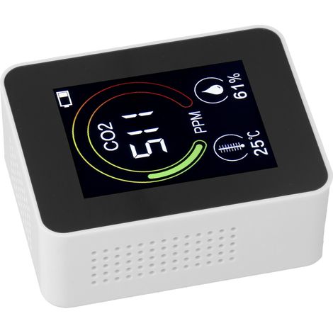 Détecteur de CO2 Intelligent 3 en 1 ZN‑AZ‑2CO1 - Moniteur d'Air Multifonction Infrarouge Blanc