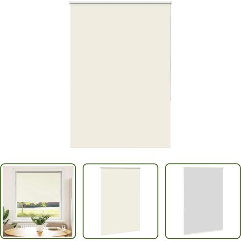 vidaXL Lichtschutz - Verdunkelungsrollo Cremeweiß 100x175cm Stoffbreite 95,7cm (1/5)