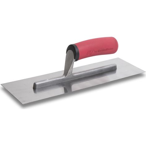 1 - Truelle Lissante - Acier Inoxydable - Finition Béton Et Enduit - Poignée Souple Anti-Rotation - Pour Maçonnerie - Argent - 35,6x10,2cm