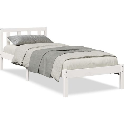 Maison Exclusive - Letto Extra Lungo senza Materasso Bianco 100x210 cm in Pino