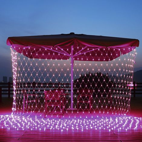 Luces De Malla Navideña - 200 Led - 3 X 2 M - 8 Modos - Para Exterior - Púrpura (1/5)