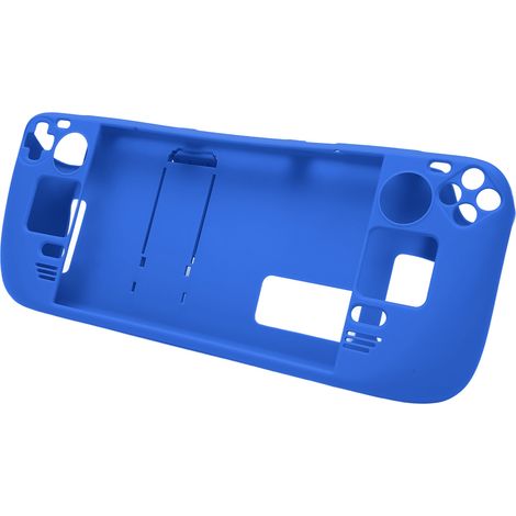 Coque de Protection Steam Deck avec Support Intégré, Anti-Empreintes et Design Bleu Bijou - Protection Totale Mains Libres