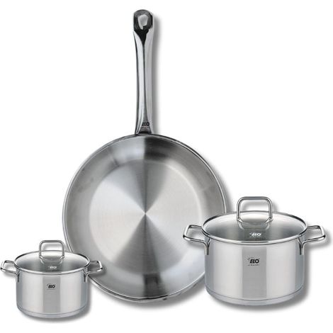 Ensemble de 1 Poêle de cuisson 28 cm et 2 faitouts 12 et 16 cm Elo Profi Citrin (1/5)