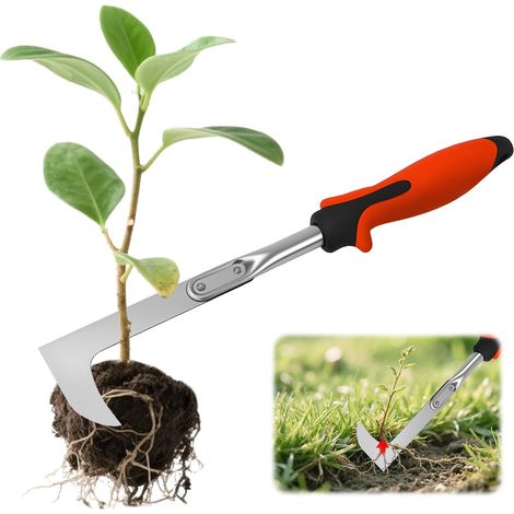 CCYKXA Stainless Steel Manual Weeding Knife, Durable Manganese Steel Hand Weeding Tool, Ergonomic Handle Garden Scraper for Joints, Moss & Weeds