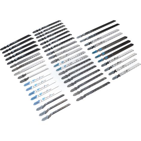 48 pièces lames de scie sauteuse à emmanchement en T en acier rapide pour scie sabre réciproque coupe bois (1/5)